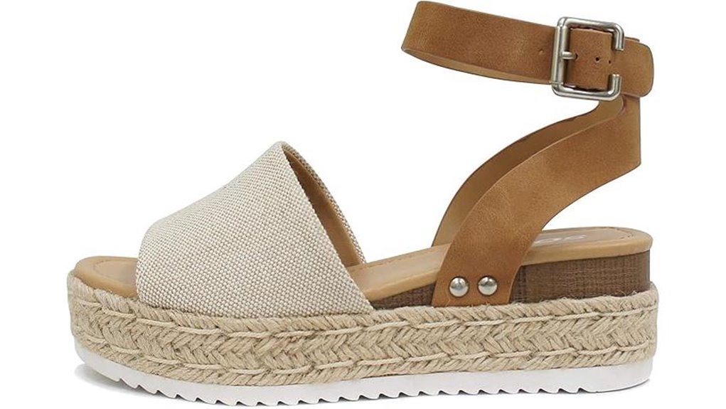 soda open toe espadrilles flatforms
