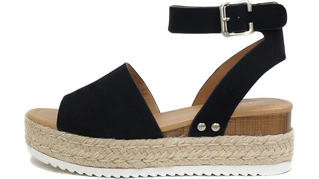 soda themed open toe espadrille wedge