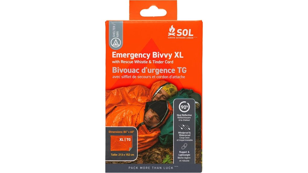 sol emergency xl bivvy whistle