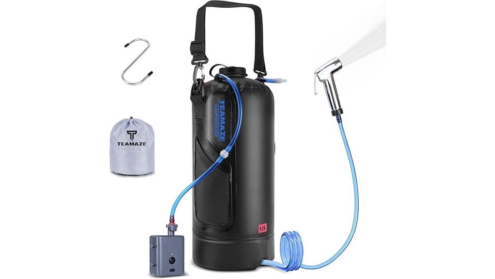 solar 12l auto pump shower