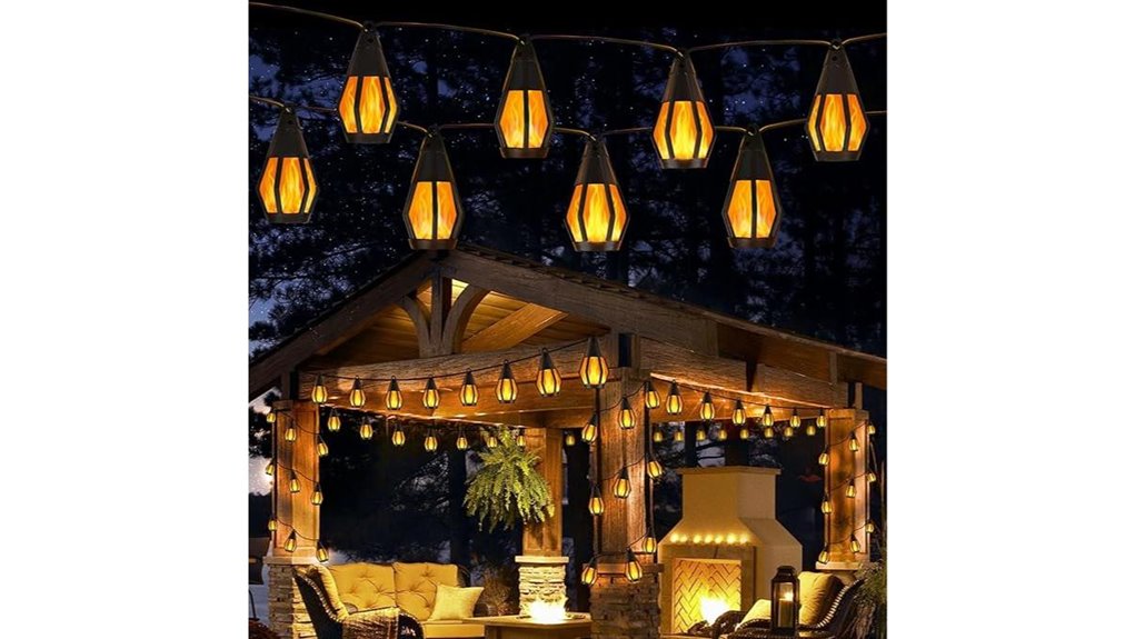 solar 21ft flickering lights