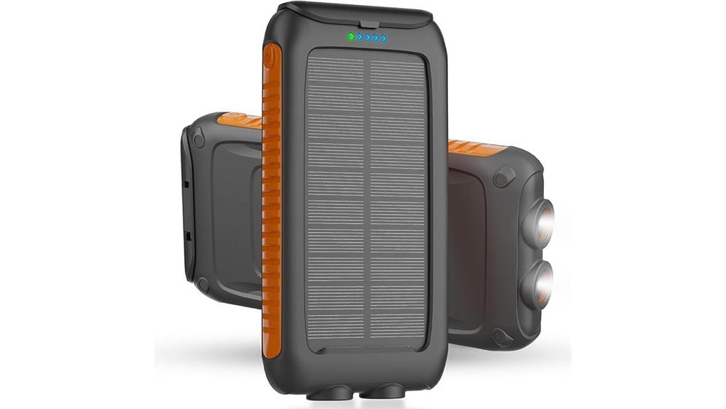 solar 49800mah dual flashlights