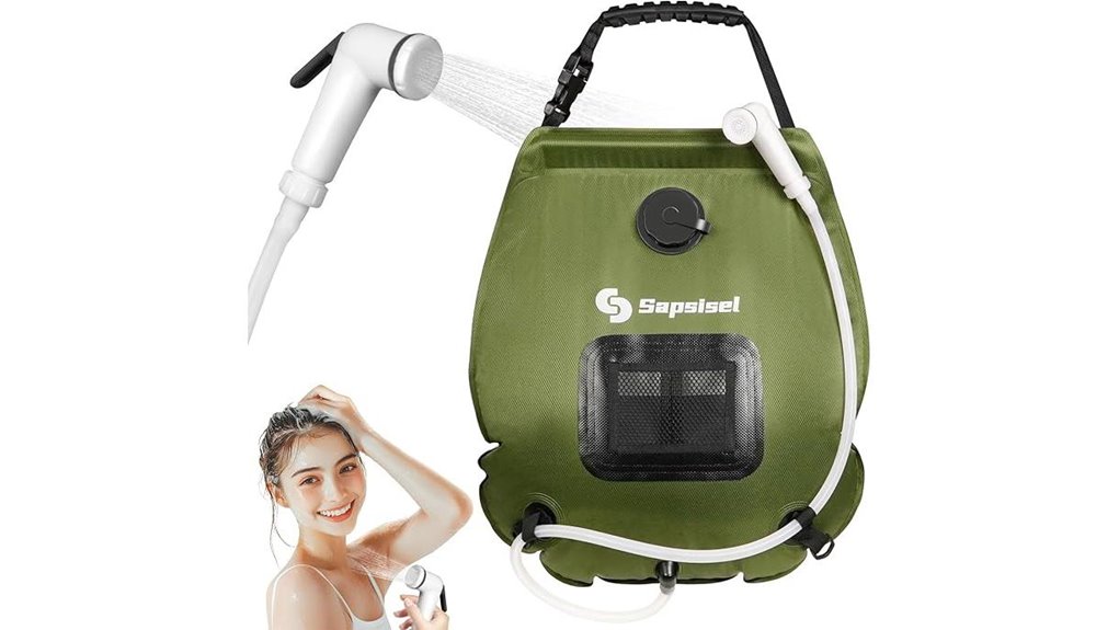 solar 5 gallon camping shower