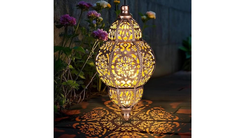 solar moroccan metal lanterns