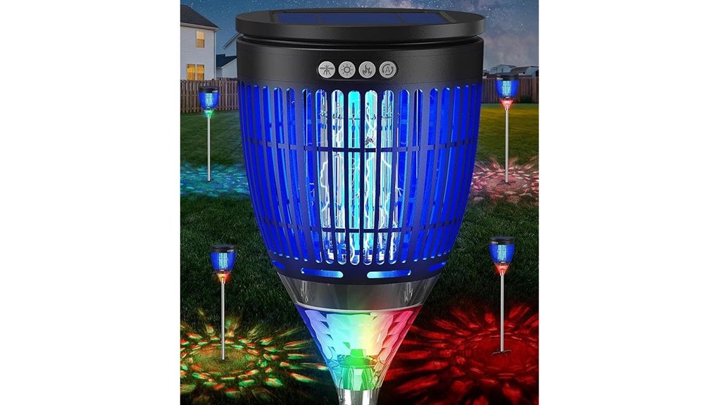 solar outdoor flame projection