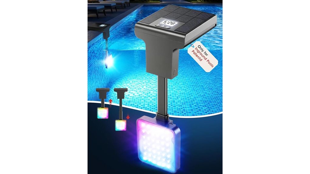 solar pool light thermometer