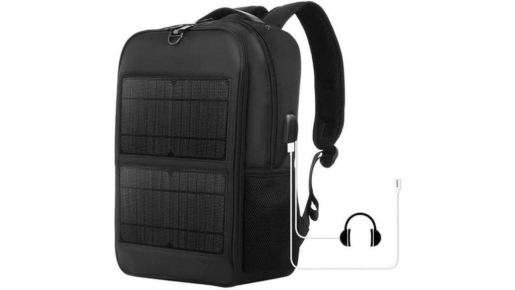 solar powered laptop backpack