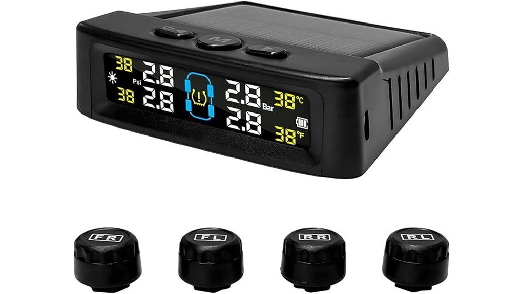 solar tire pressure display