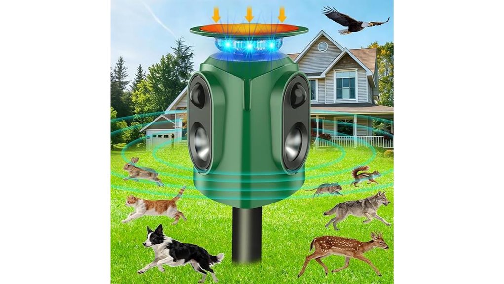 solar ultrasonic animal repeller