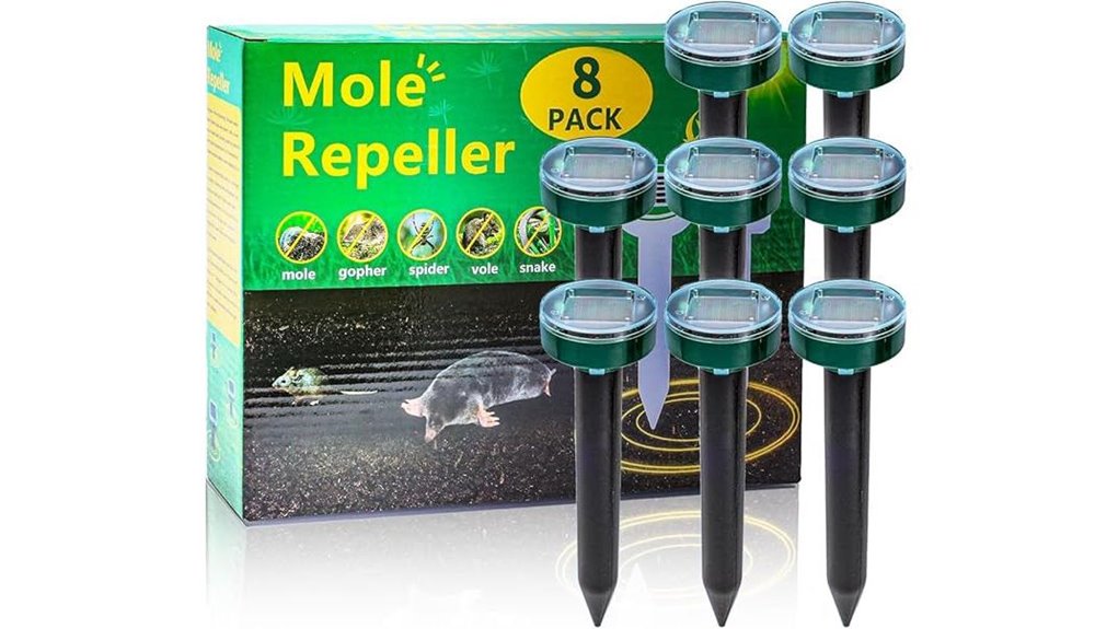 solar ultrasonic mole snake repellent