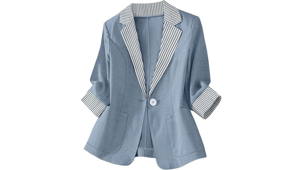 soly hux striped blazer