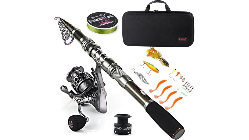 sougayilang telescopic reel combo