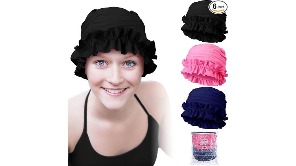 soulchen ruffled long hair caps