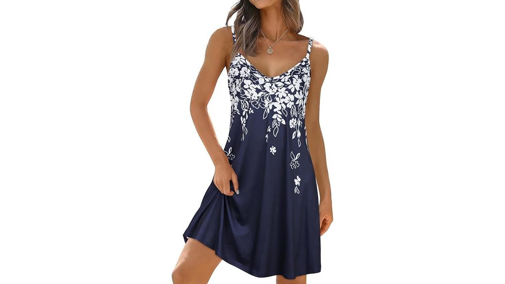 spaghetti v neck sundress with pockets