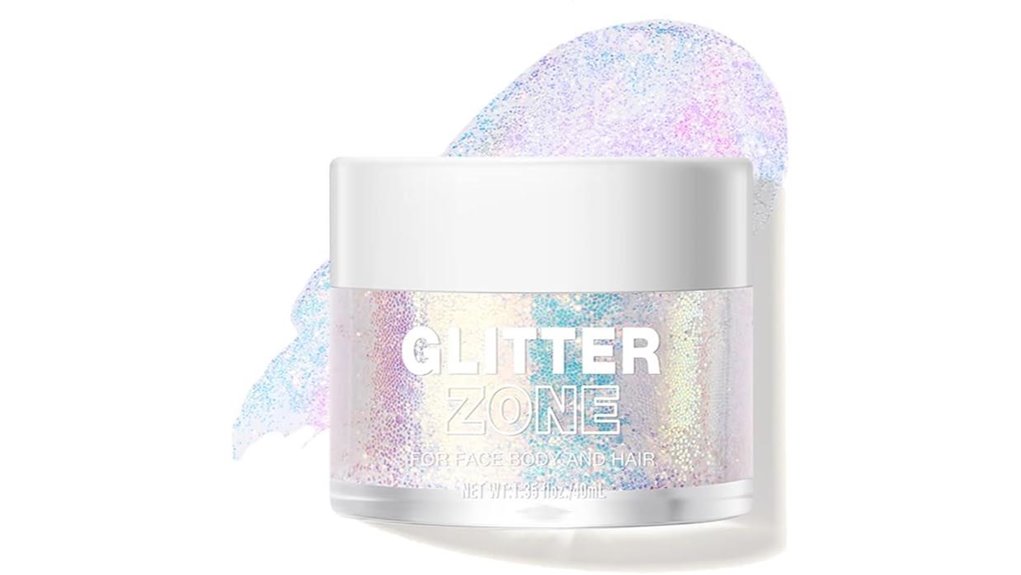 sparkling pink holographic gel