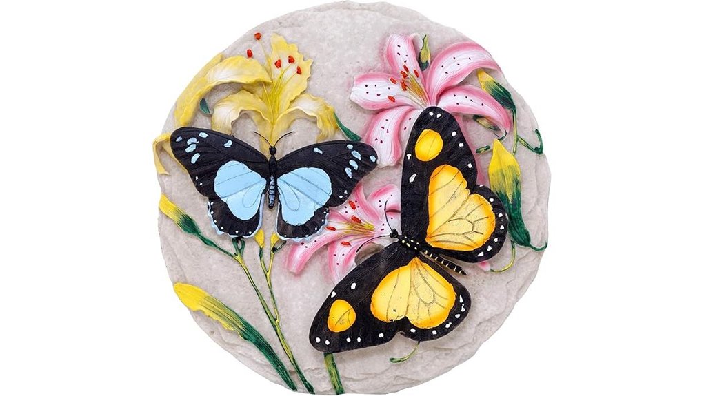 spoon butterfly stone garden