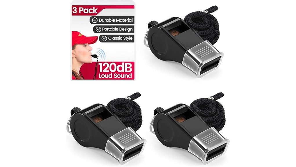 sportic 3 pack whistle lanyards