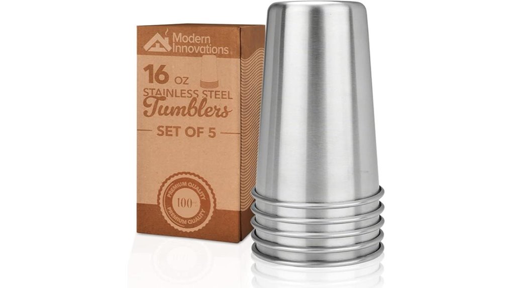 stackable modern stainless cups