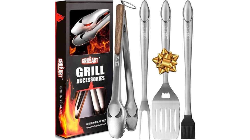 stainless 18 inch bbq set