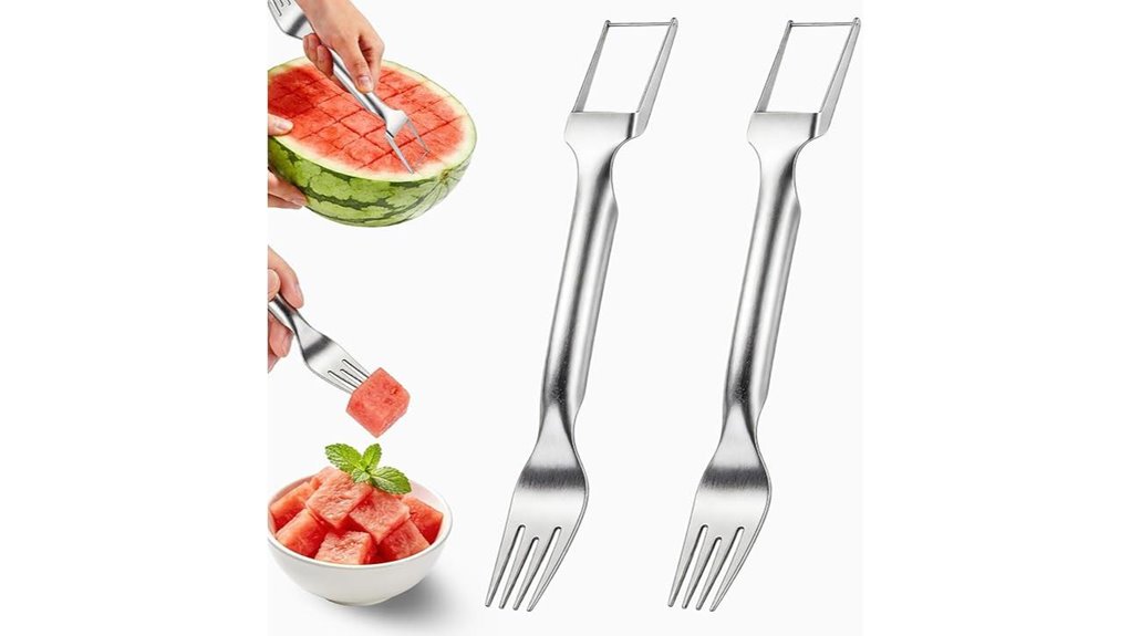 stainless 2 in 1 fork slicer