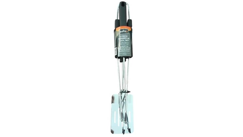 stainless 3 piece bbq set