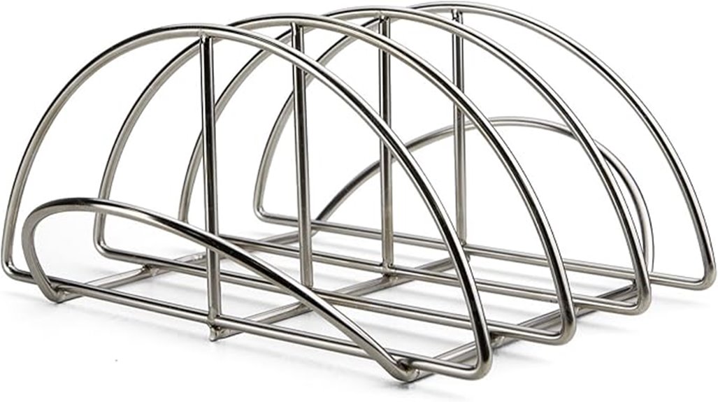 stainless 3 rib bbq rack