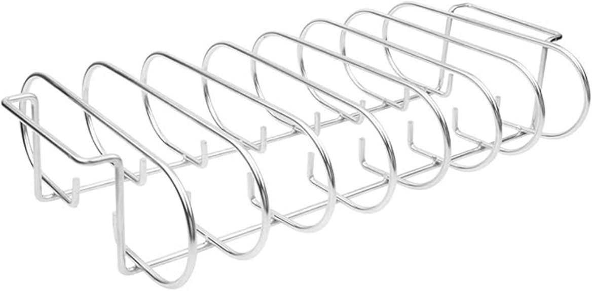 stainless 7 rib smoker rack