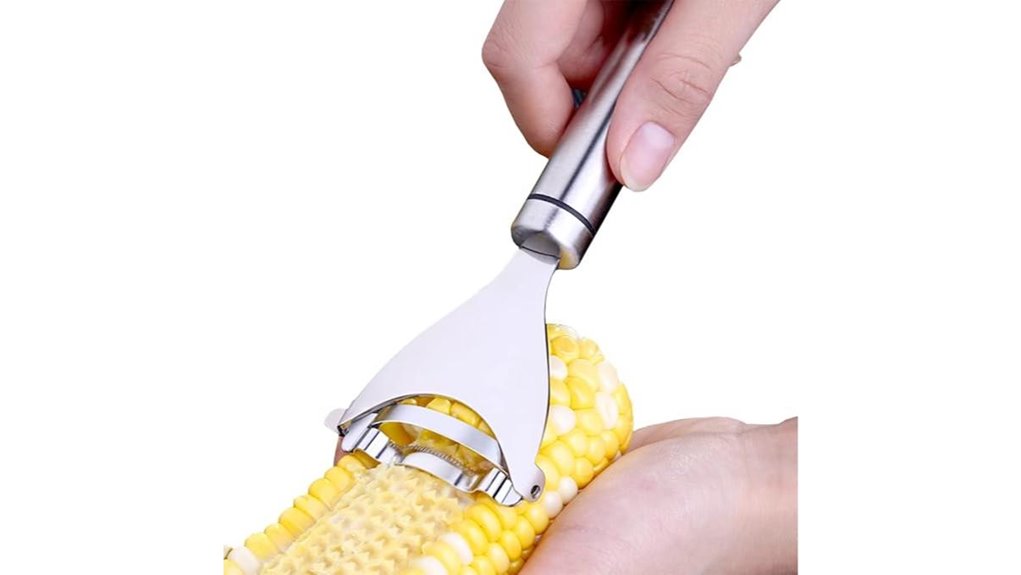 stainless corn peeler grips