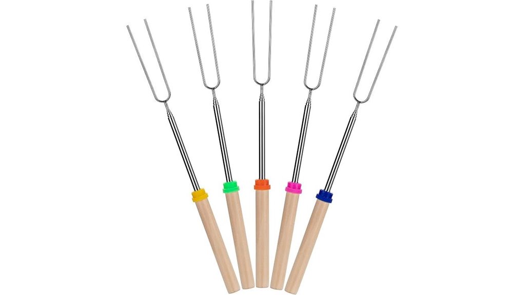 stainless extendable roasting sticks