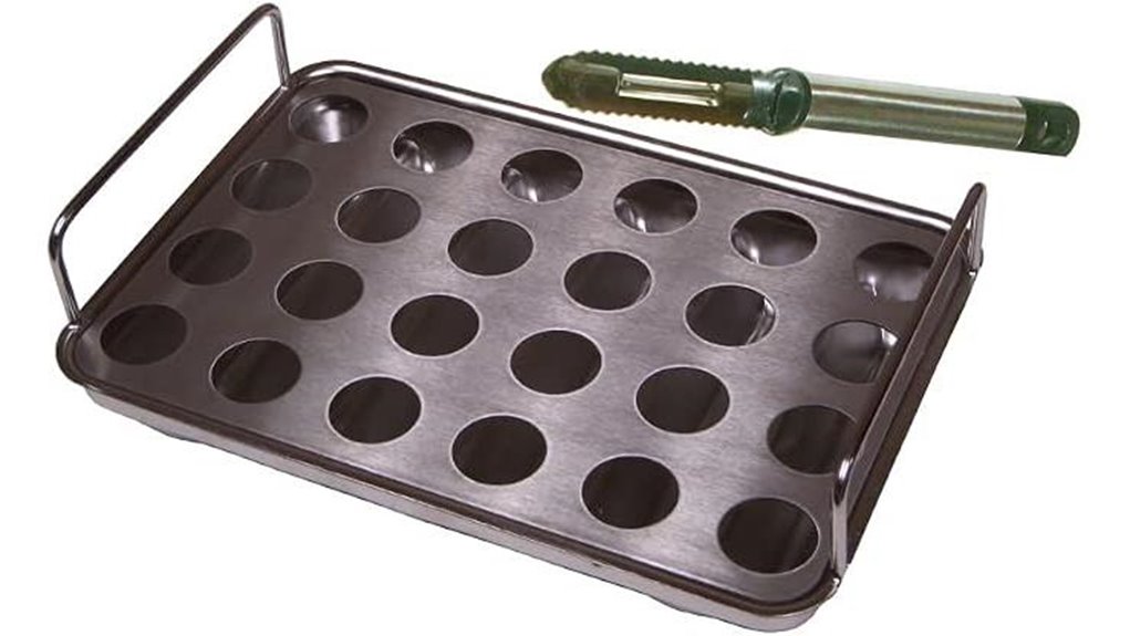 stainless jalapeno rack tray