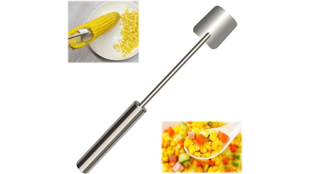 stainless long handle corn stripper