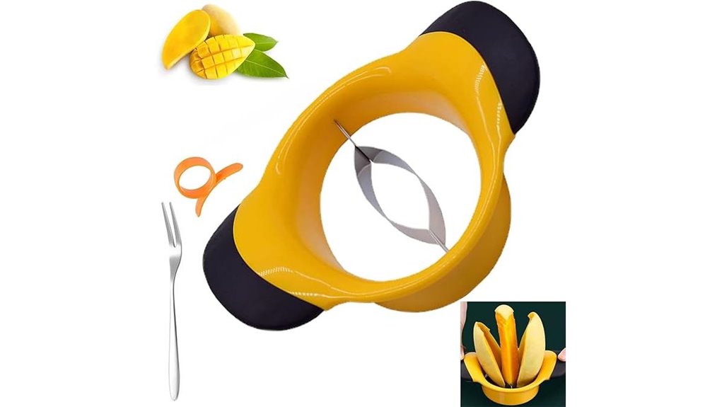 stainless pit removing mango slicer