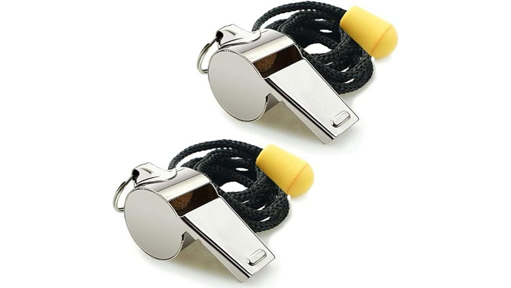 stainless sports lanyard whistle