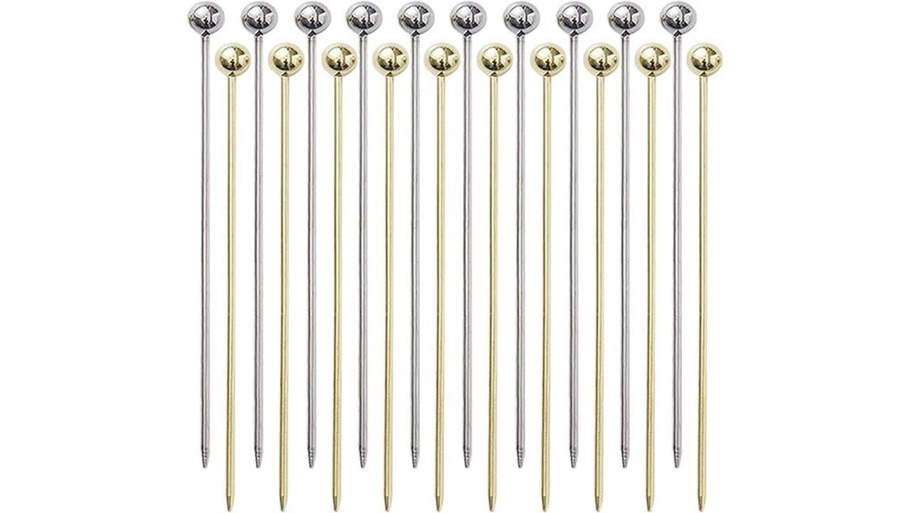 stainless steel cocktail toothpicks