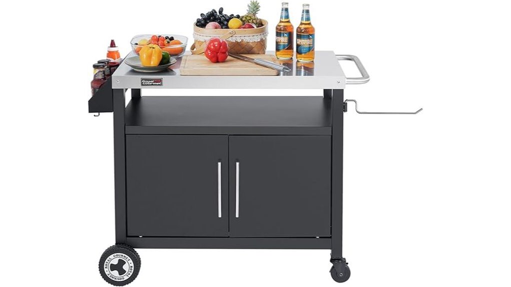 stainless steel grill cart