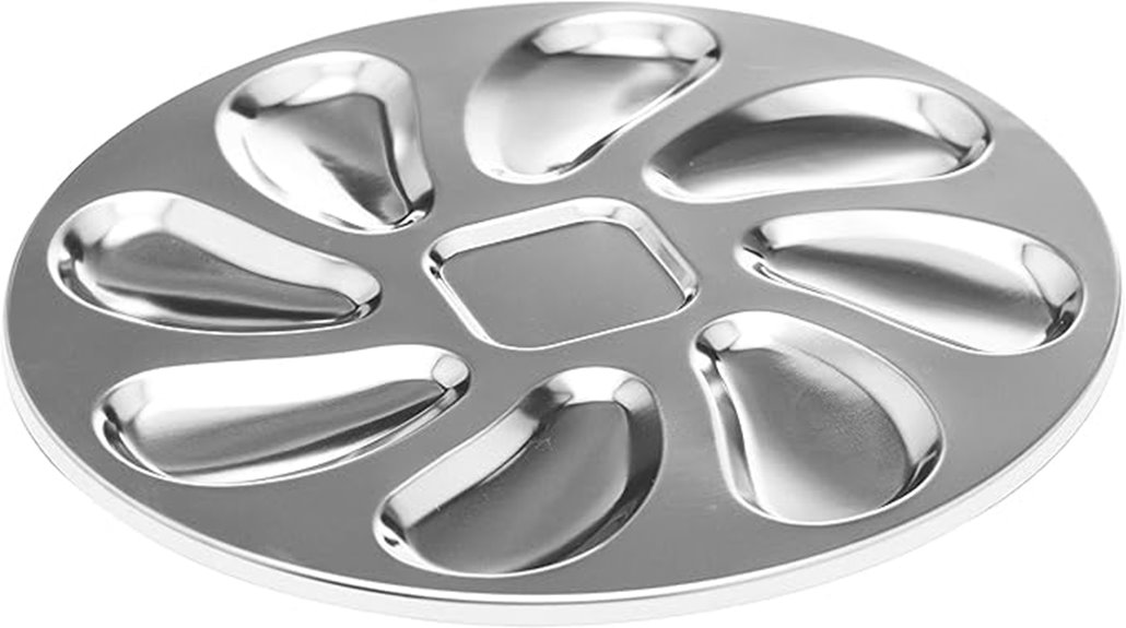 stainless steel oyster shaped grilling pans