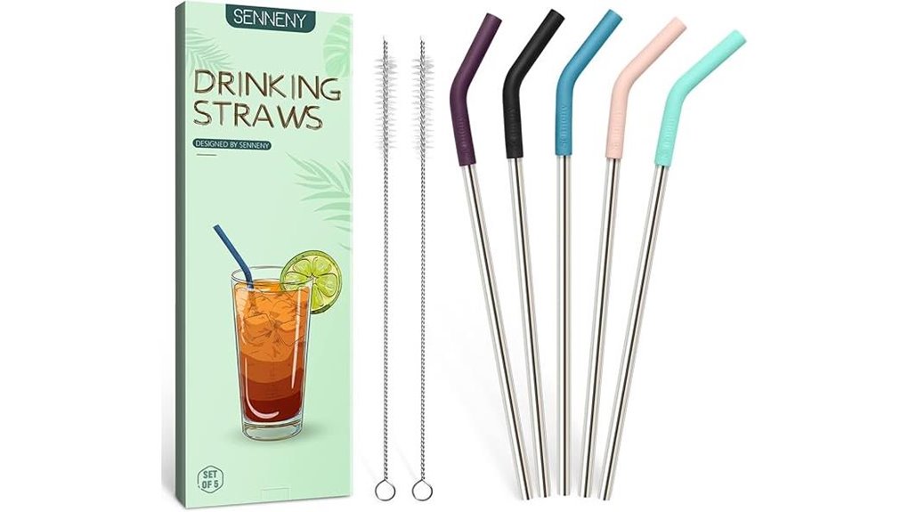 stainless straws silicone covers