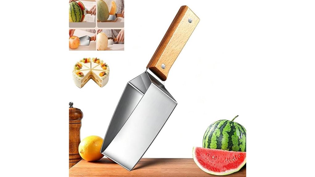 stainless triangular watermelon cutter