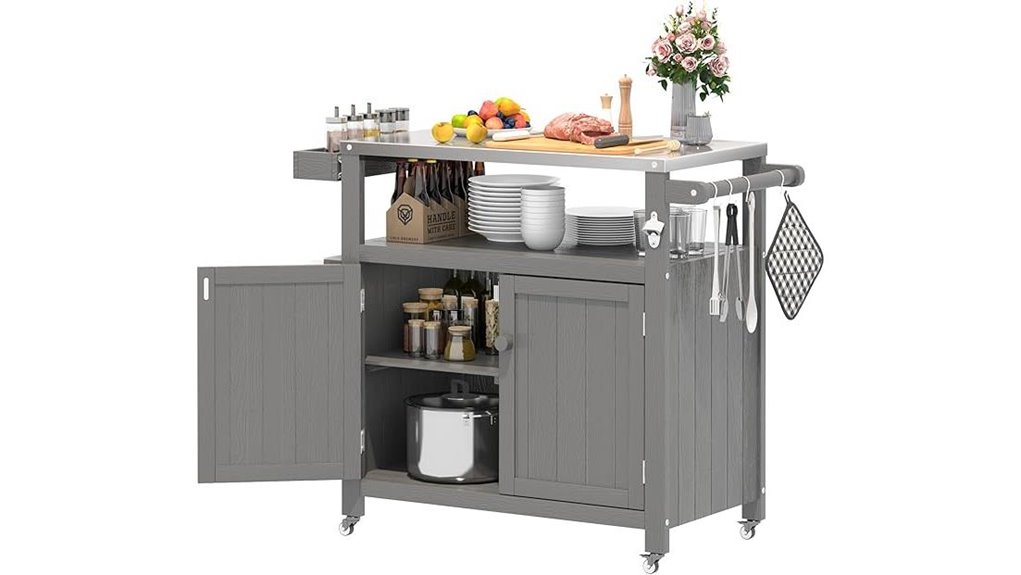 stainless weatherproof kitchen island