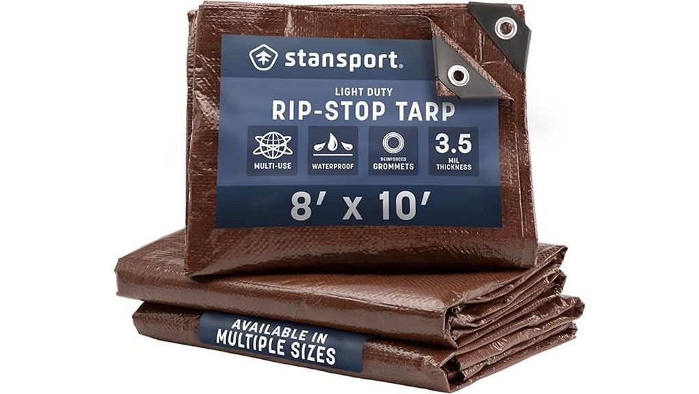 stansport 8x10 brown tarp