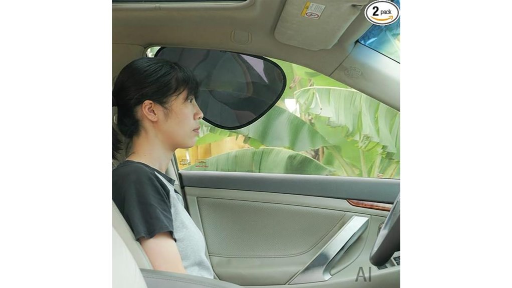 static cling dual car shade