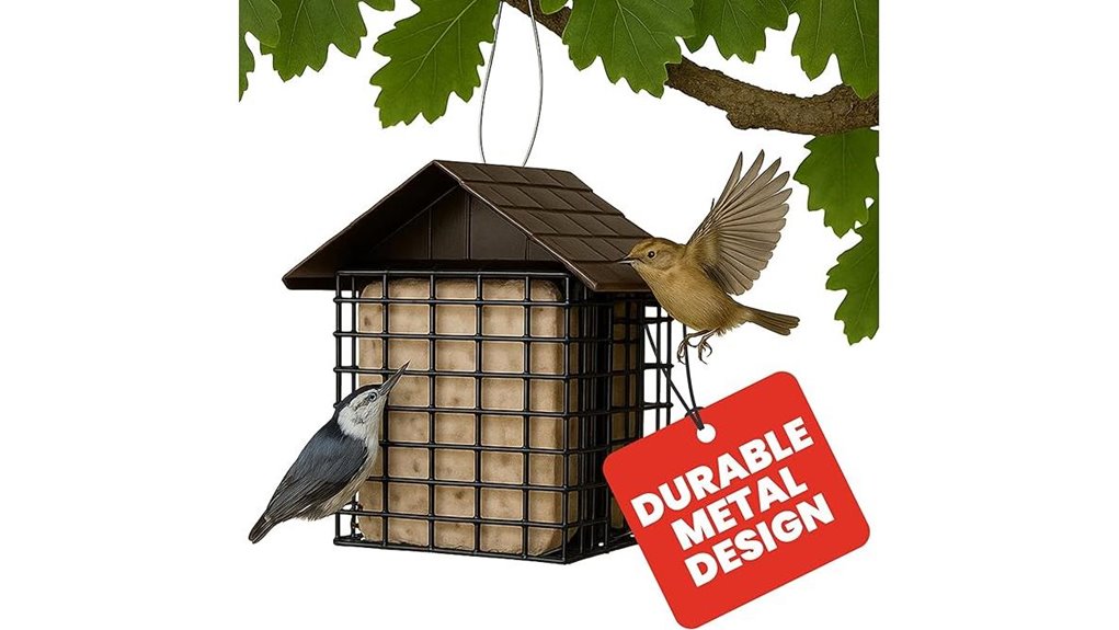 steel double suet feeder