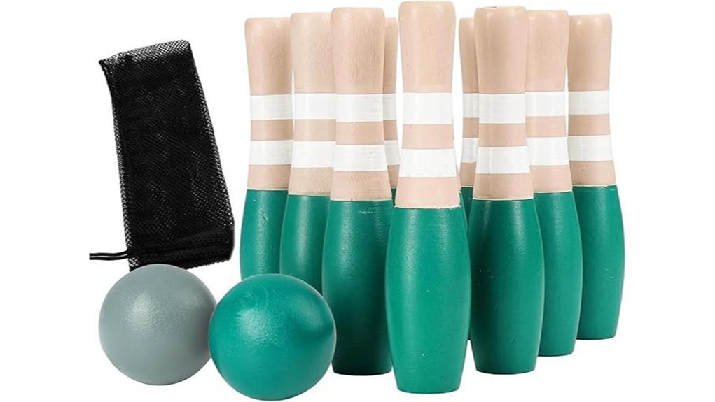 sterling wooden bowling set