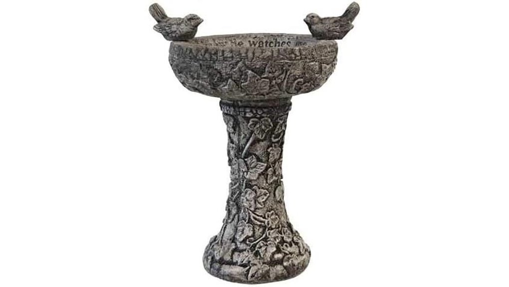 stonecast ivy bird bath