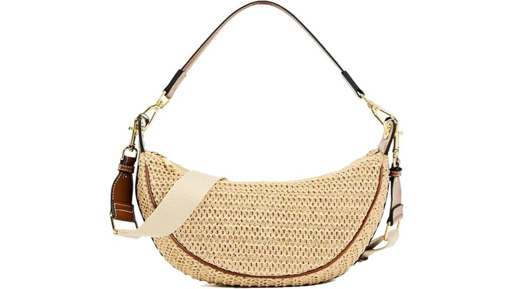 straw woven crossbody shoulder