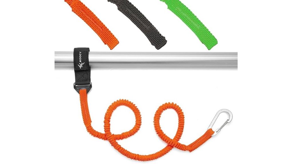 stretchable paddle rod lanyard