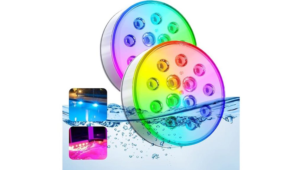 submersible rechargeable pool leds