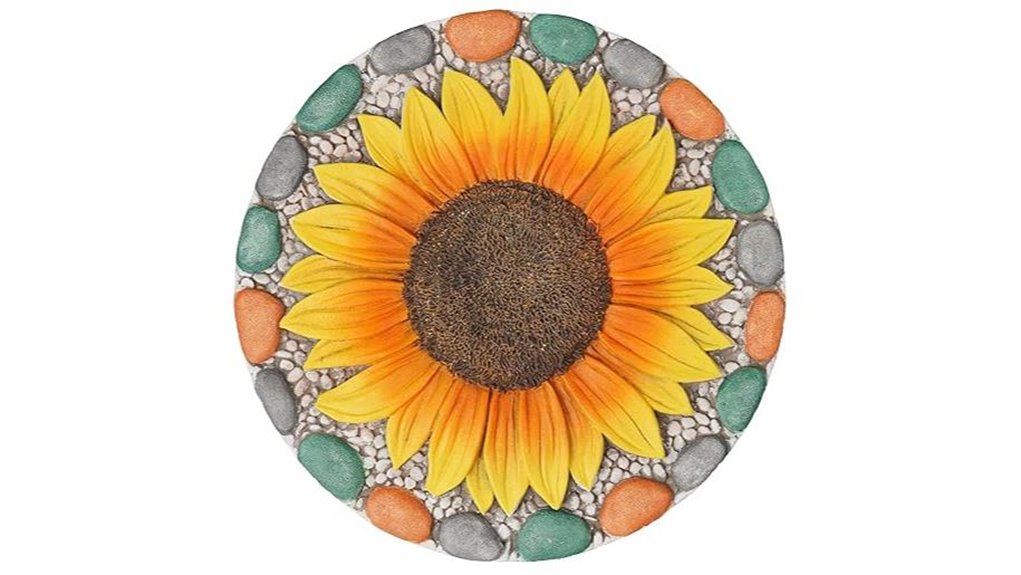 sunflower pebble border stone