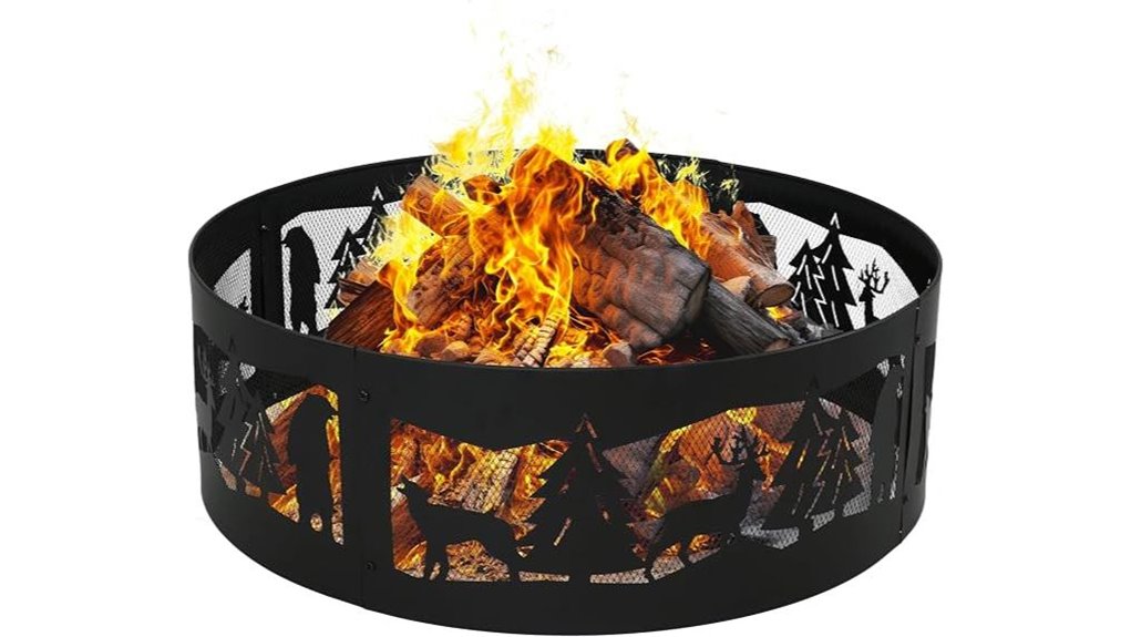sunnydaze 36 inch wildlife firering