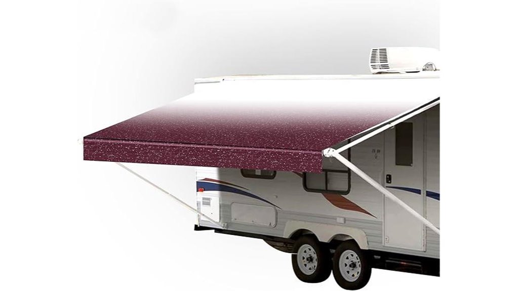 sunwave 18 foot burgundy awning